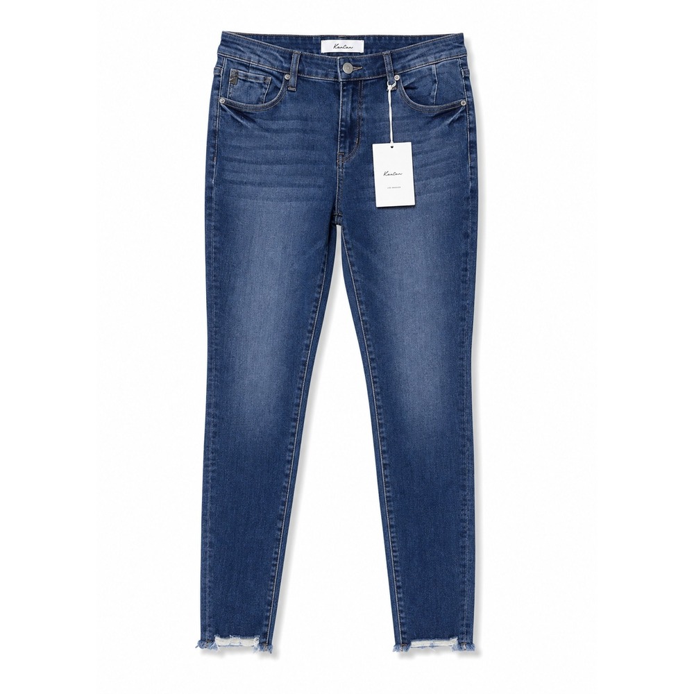 KanCan Elise Skinny Jeans Medium Indigo Raw Hem Womens 10 NWT‎